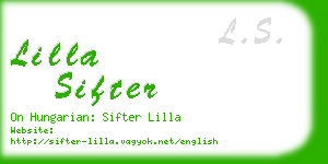 lilla sifter business card
